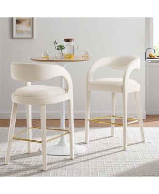 Pinnacle Performance Velvet Bar Stool, Set of 2
