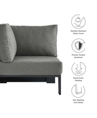 Tahoe Outdoor Patio Powder-Coated Aluminum Modular Corner Chair