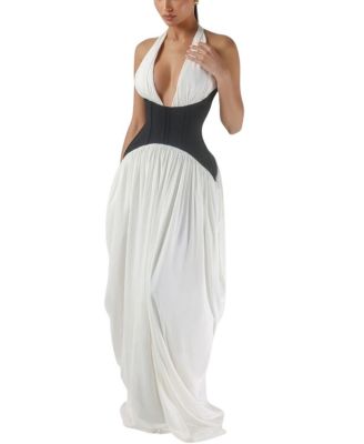 Halter Corset Maxi Dress