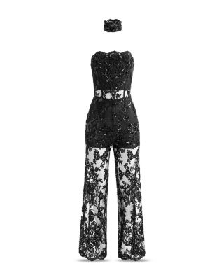 Georgie Embellished Lace Jumpsuit