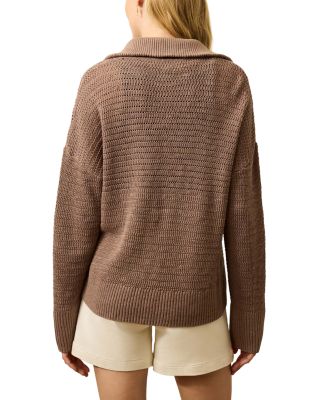 Miramar Linen Blend Quarter Zip Sweater