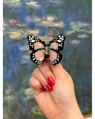 Pink Butterfly Hair Brush & Clip Gift Set