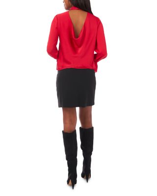 Open Back Bell Sleeve Blouse