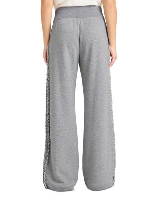 Ruffled Rhinestone Trim Pants