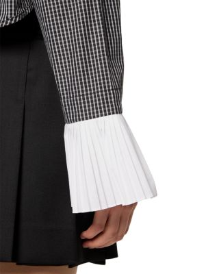 Cotton Shirt with Pleated Cuffs