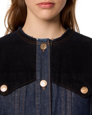 Vanto Denim Velvet Trim Jacket