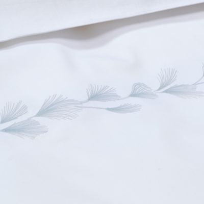 Foglia Embroidered Sateen Sham, Euro