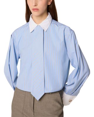 Cropped Shirt with Tie