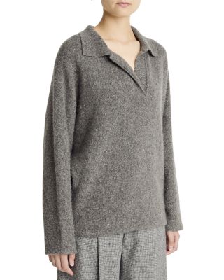 Donegal Dolman Polo Collar Cashmere Sweater