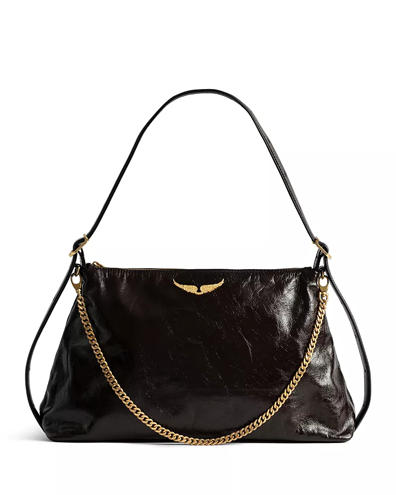 Zadig & Voltaire Jim Vintage Patent Shoulder Bag