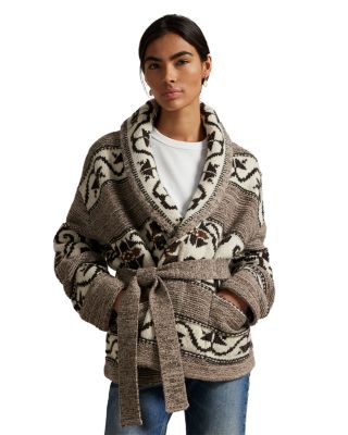 Wool Blend Shawl Collar Cardigan Sweater
