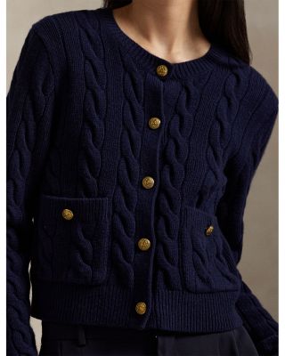 Cable Wool Cashmere Cardigan