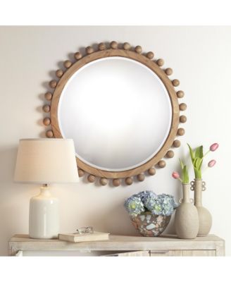 Brighton Round Wood Mirror