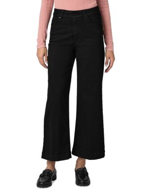 Anessa Petite High Rise Wide Leg Jeans in Black Shadow