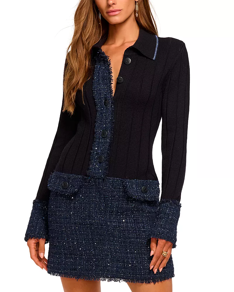 Ramy Brook Ellen Tweed Knit Dress
