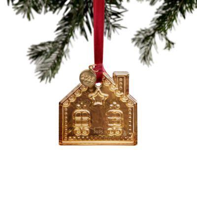 2025 Annual Holiday Ornament 21K Gold Gingerbread House