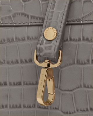 Mosaic Nano Soft Embossed Croc Top Handle Bag