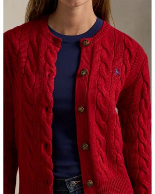 Cable Knit Wool Cashmere Cardigan