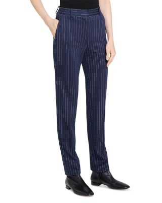 Slim Pinstriped Pants