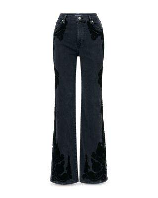 Crosbie High Rise Wide Leg Jeans in Washed Onyx