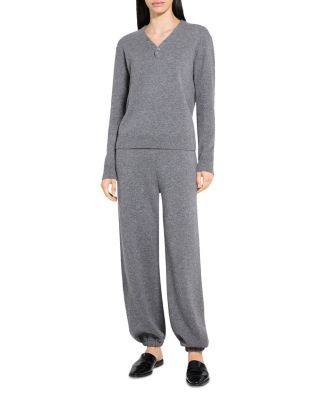 Button Neck Cashmere Sweater