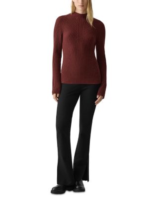 Traveling Rib Mock Neck Sweater in Cashmere