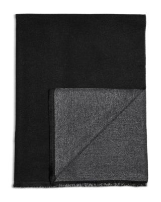 Reversible Solid Scarf with Cut Fringe