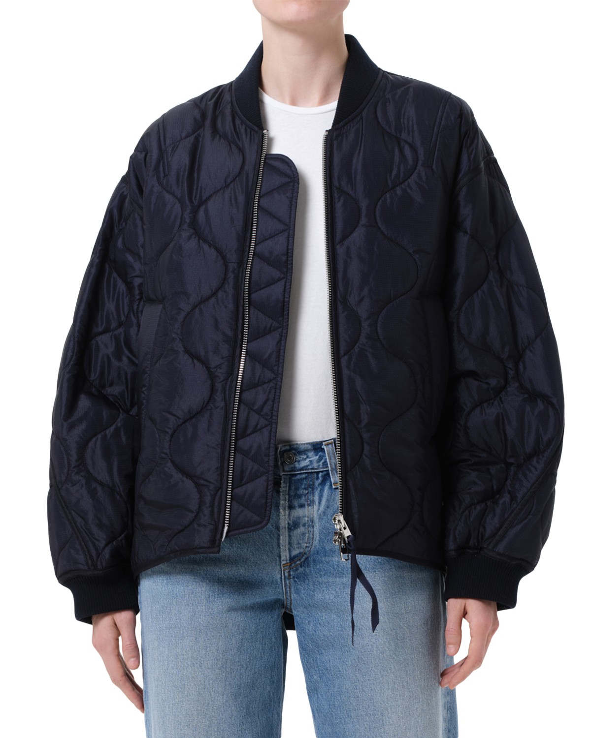 Agolde Isla Quilted Jacket in Ink