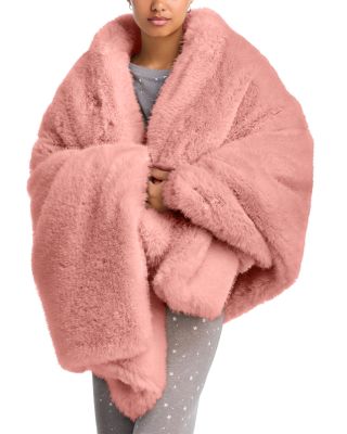 Big Rabbit Double Sided Faux Fur Throw Blanket - Exclusive