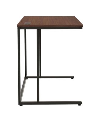 Sanford Steel Base Two-Tone Writing Desk with USB Ports and Outlets