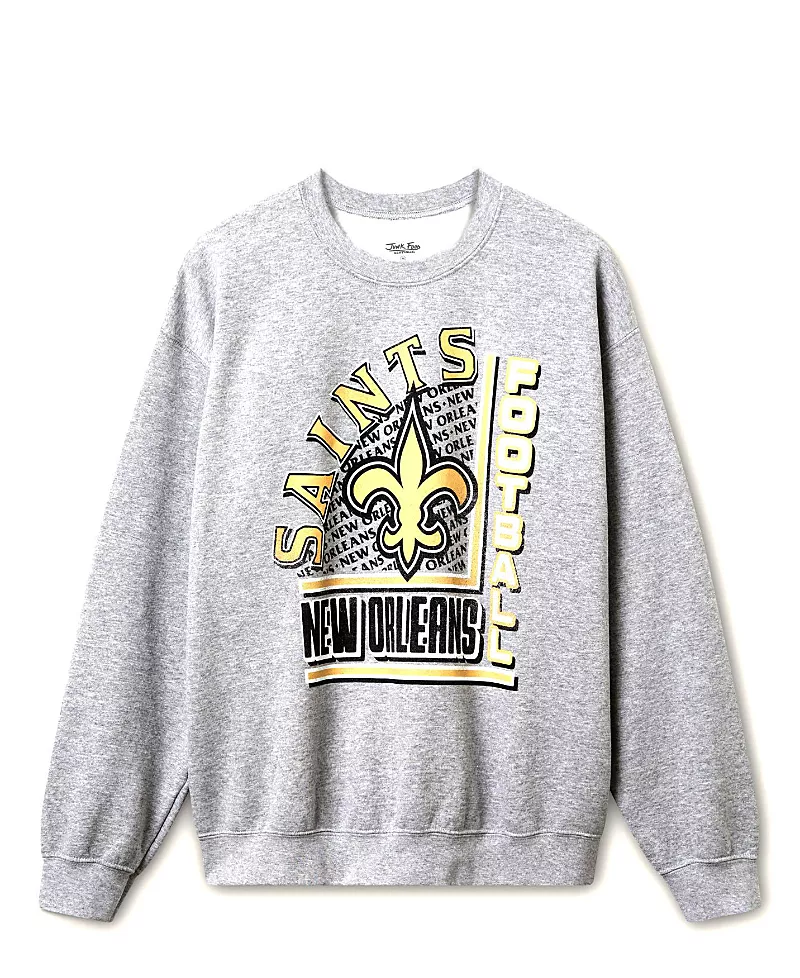 Junk Food Clothing Unisex Nfl New Orleans Saints Backfield Flea Market Crew Fleece Sweatshirt