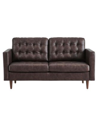 Exalt Tufted Leather Loveseat