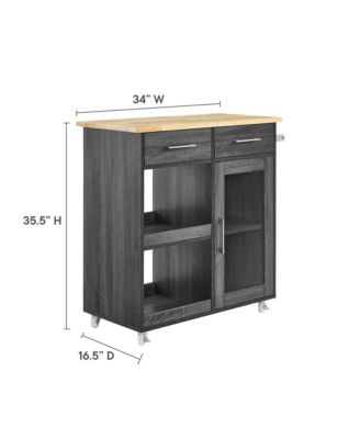 Culinary Kitchen Cart with Towel Bar