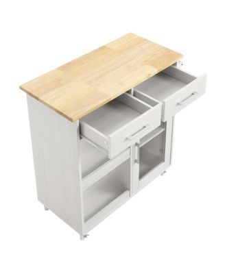 Culinary Kitchen Cart with Towel Bar