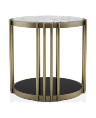 Athens 26-inch Steel Frame 1-Shelf Round End Table