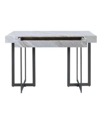 Martine 47" Faux Marble Top 1-Drawer Sofa Table