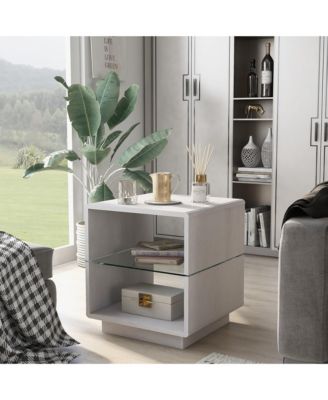 Erlin 22"" Glass Shelf End Table