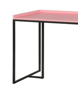 Hinsdale Metal Base Computer Desk with USBs and Outlet