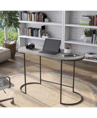 Caton Steel Base Oval Writing Desk