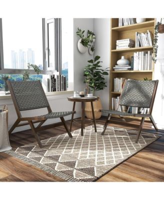 Morrow Aluminum and FE Wicker Outdoor Bistro, Set of 3