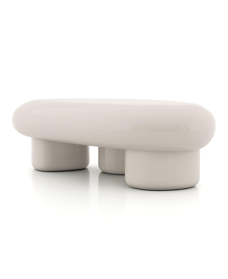 Furniture Of America Villia 37 High Gloss Coffee Table In White