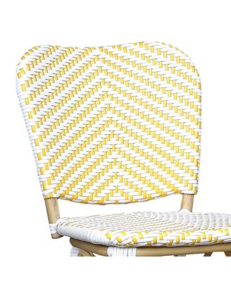 Colfer Aluminum and PE Wicker Patio Bar Chairs, Set of 2