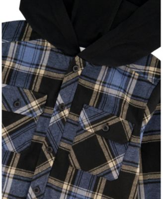 Boys' Hooded Polar Fleece Overshirt with Hood - Little Kid