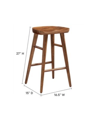 Saville Backless Wood Counter Stools, Set of 2