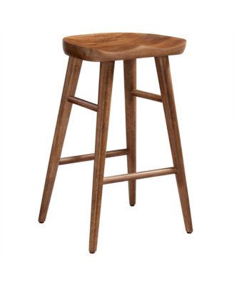 Saville Backless Wood Counter Stools, Set of 2