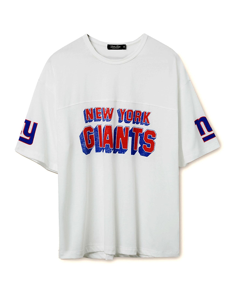 Junk Food Clothing Unisex Nfl New York Giants Halfback Jersey Tee In White