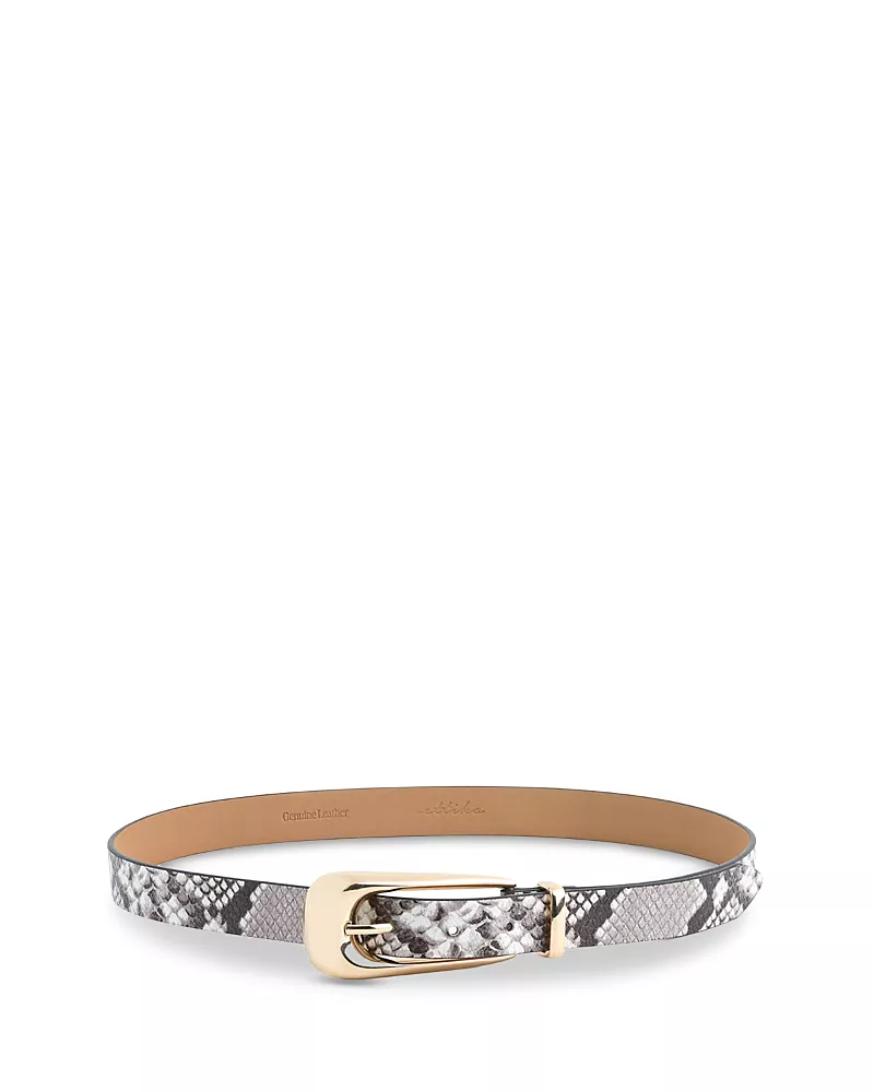 Ettika Women's Signature Snake Embossed Leather Belt