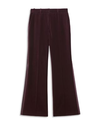 Velvet Flare Leg Pants 