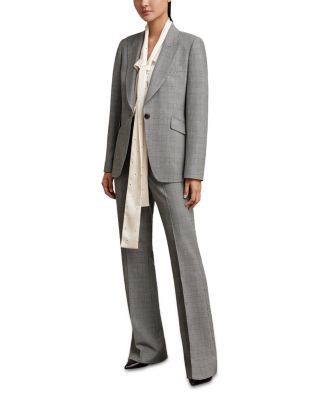 Brooklyn Check Print Flare Leg Pants 