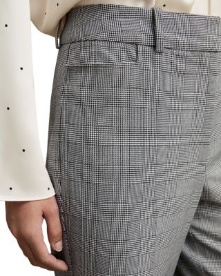 Petite Check Flare Leg Pants 